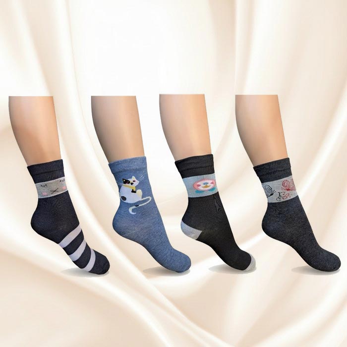 Chf740 Lot de 4 paires de Chaussette en coton