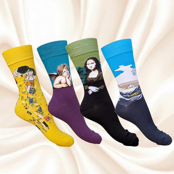 chf756 paire de chaussette oeuvre d'art