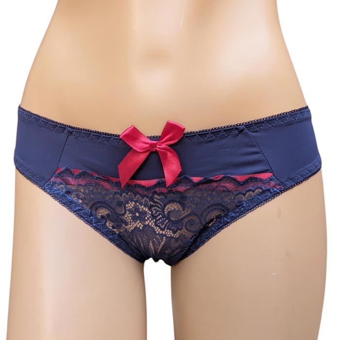 E1099a Ensemble lingerie avec soutien-gorge push-up et slip – Broderie florale