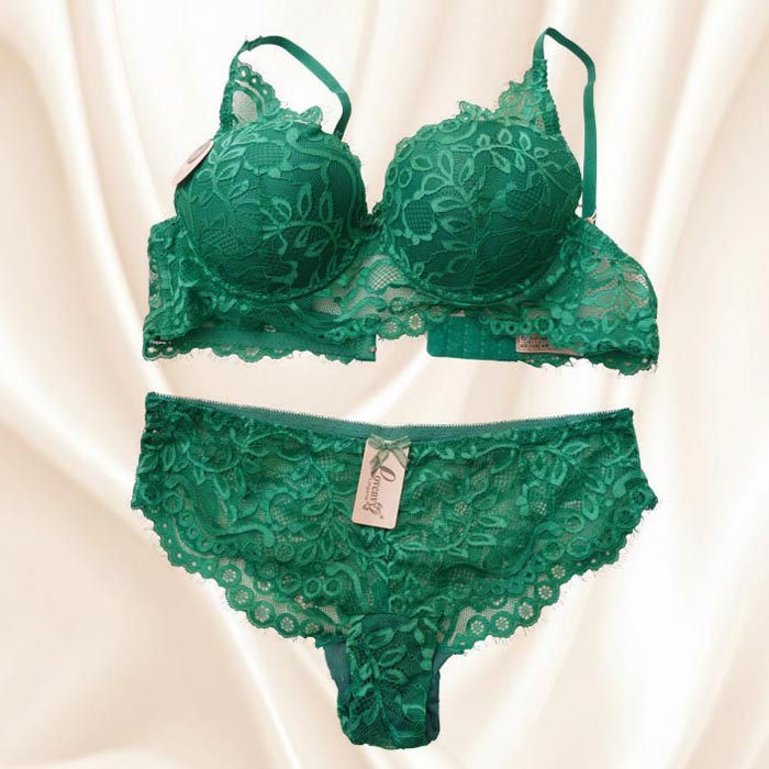 E1280 Ensemble Soutien-Gorge Vert Émeraude